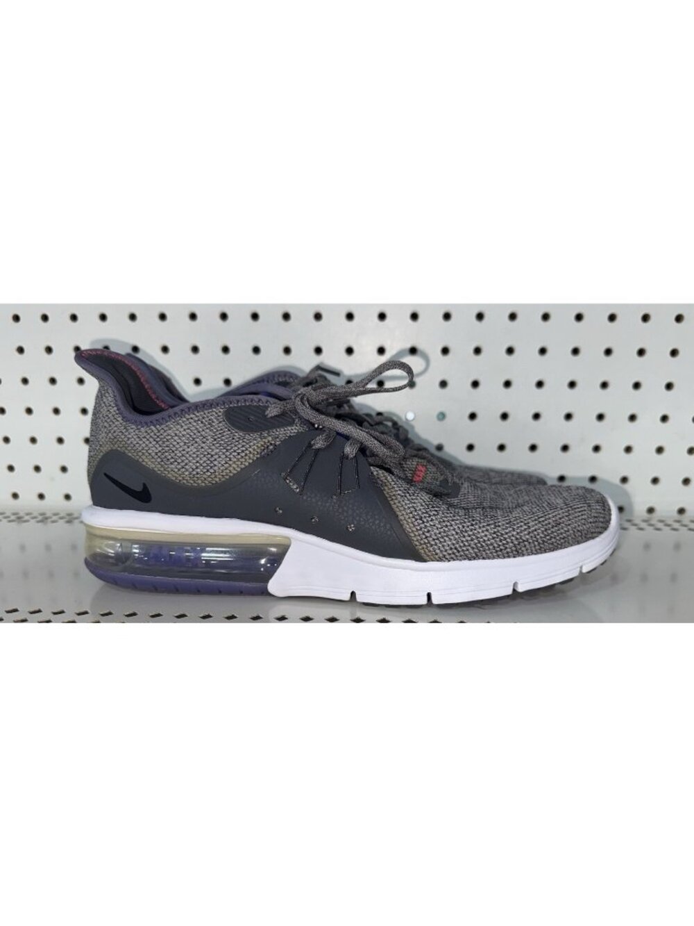 Nike Air Max Sequent 3 Moon Particle Mens Athletic Running Shoes Size 10.5 Gray